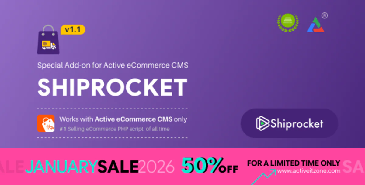 Active eCommerce Shiprocket Add-on